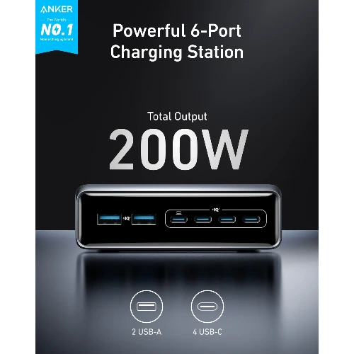 Anker Prime 200W Desktop Charger Multiport Fast Charging Station
