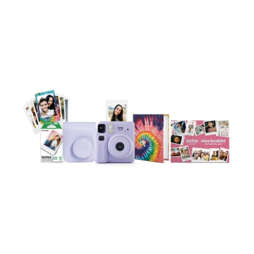 Fujifilm Instax Mini SE Purple Bundle – Camera + Film + Case + Accessories