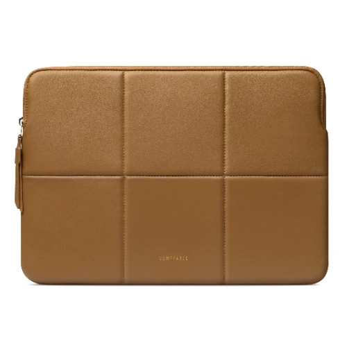 Comfyable Slim Laptop Sleeve 14″ | Premium PU Leather Case, Ultra-Slim Protective Cover, Brown