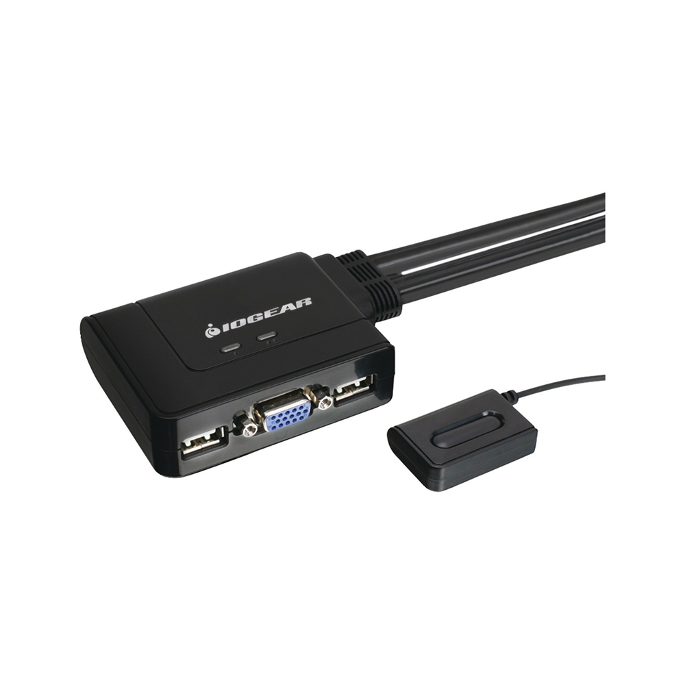 Iogear 2-Port USB KVM Switch - High Quality Video Resolution