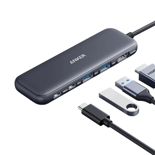 Anker 332 USB-C Hub (5-in-1) - Compact Multi-Port Adapter