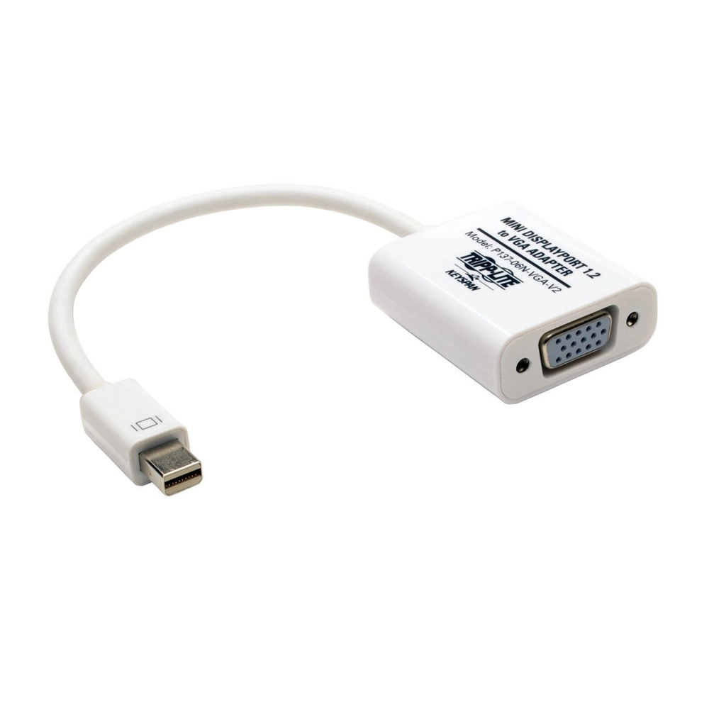 Tripplite Mini DisplayPort to VGA Adapter - White