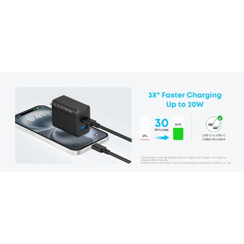 Anker iPhone Charger 2-Pack 20W Fast USB C Block for iPhone 16/15