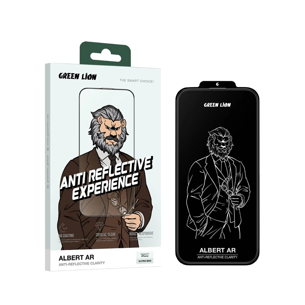 Green Lion Albert AR Screen Protector for iPhone 16 Pro Max