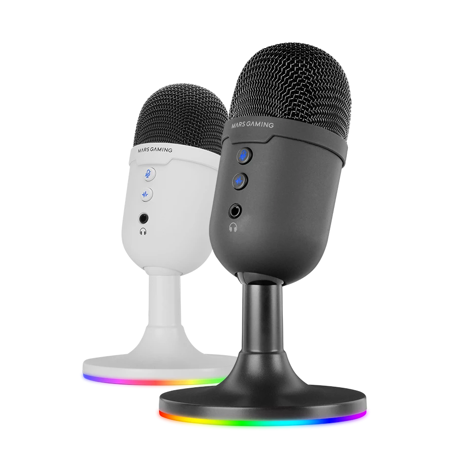 Mars Usb Microphone Cardioide With Jack 3.5Mm (Headphones) White