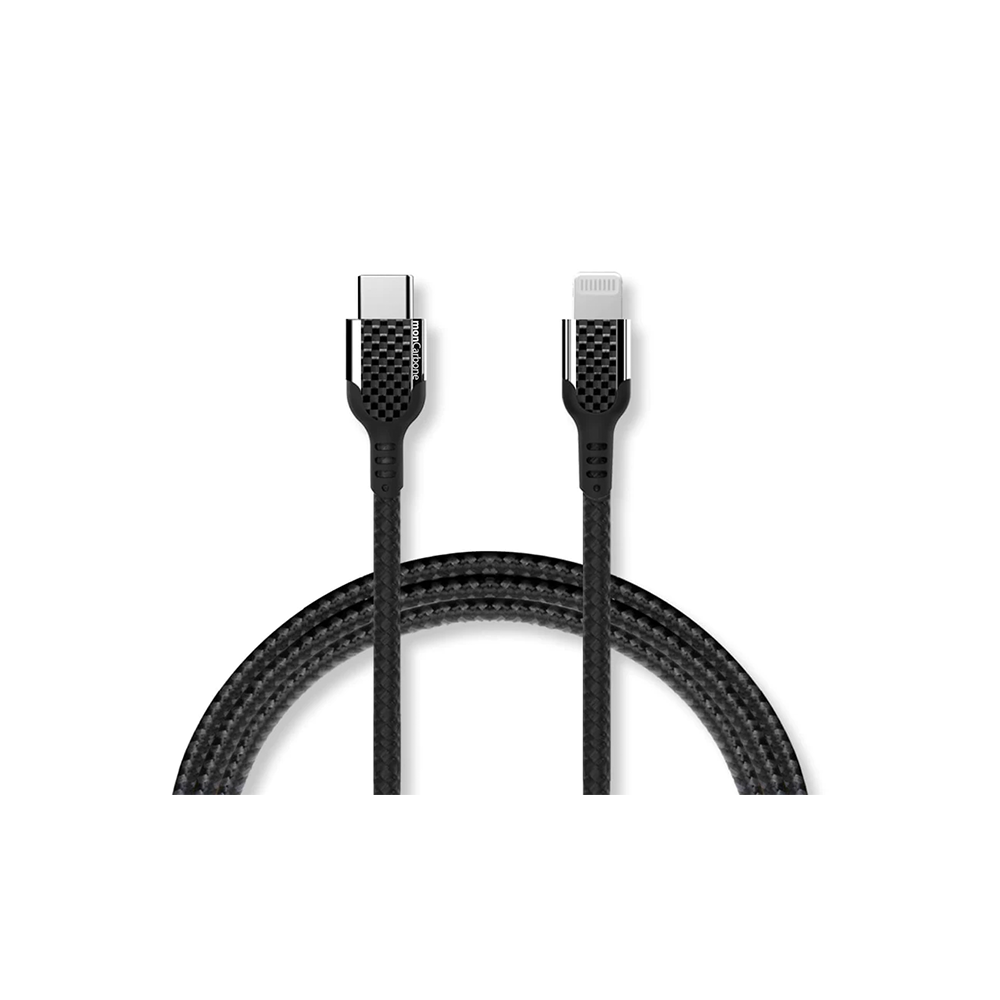 Green Lion Casablanca Braided Type-C to Lightning Cable - 1.2M, Black