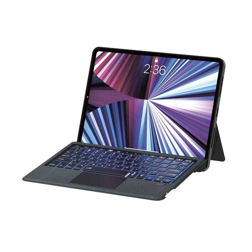 Green Magic Keyboard for iPad 12.9 Inch (Arabic/English) - 500mAh, Black