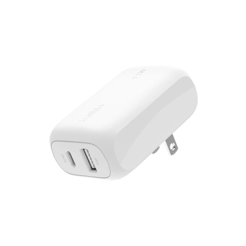 Belkin BOOST CHARGE Dual Wall Charger 42W | USB‑C & USB‑A Fast Charging Adapter, Compact Design