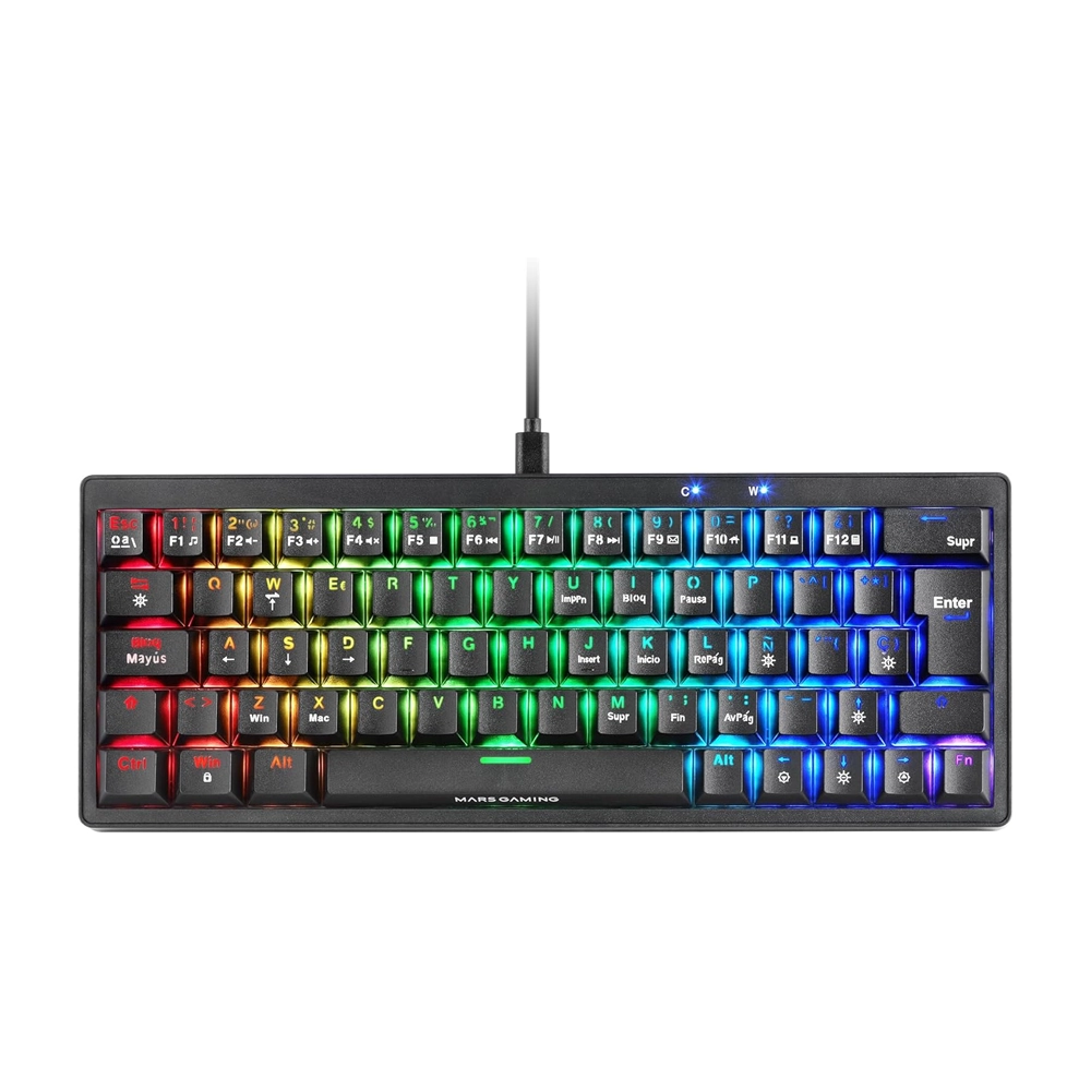 Mars Gaming MKMINI PRO - Hot-Swappable RGB Mechanical 60% Keyboard