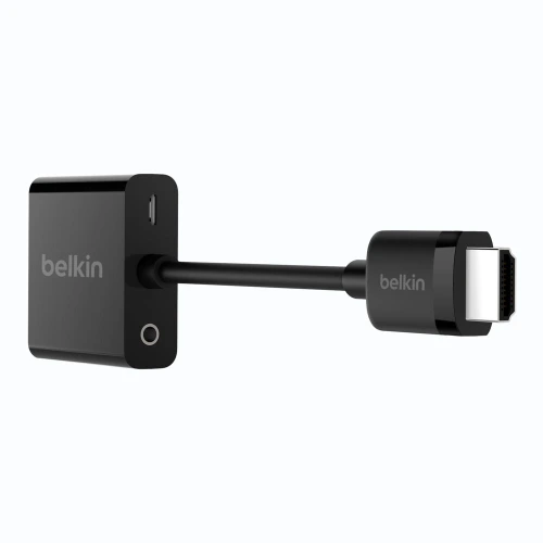 CableCreation HDMI to VGA Converter | HDMI to VGA + R/L Audio Adapter, External Power, Plug & Play