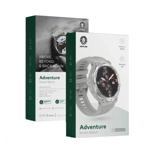 Green Lion Adventure Smart Watch Gray – Fitness & Outdoor Smartwatch