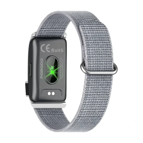 Porodo Trackfit Pro Smart Bracelet Fitness Tracker with Display APP, Silver