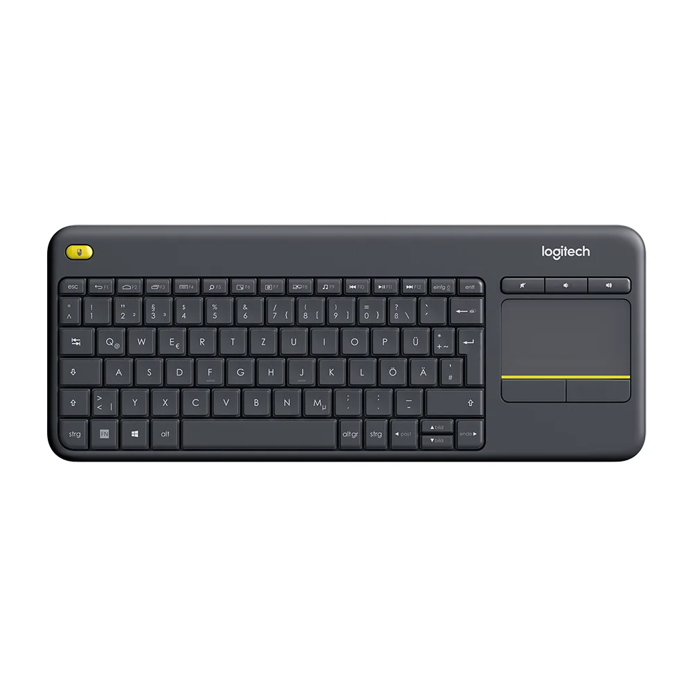 Logitech K400 Plus Wireless Keyboard with Touchpad - Arabic, Black