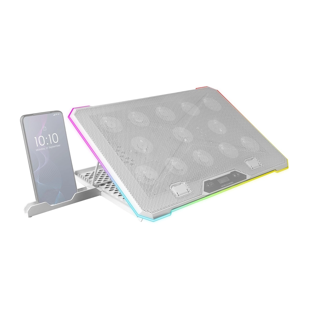 Mars Gaming MNBC13 ARGB Notebook Cooler & Stand – White