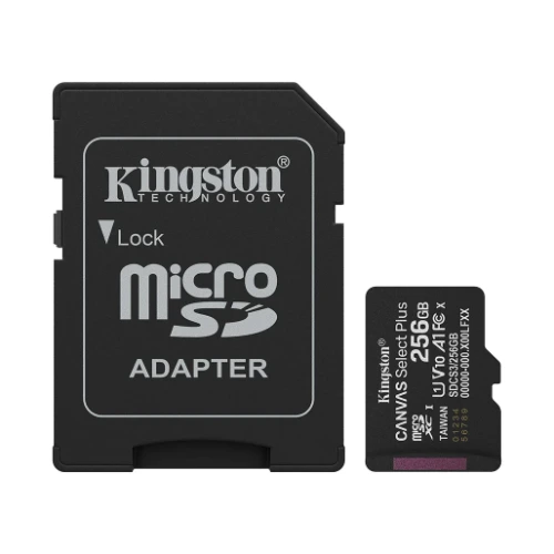 Kingston 256GB MicroSD Card 100MB/s – Canvas Select Plus