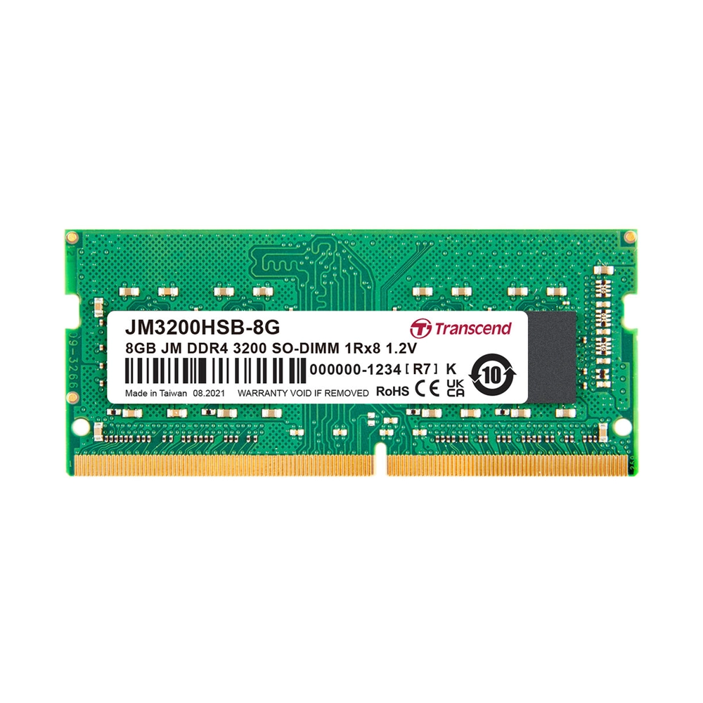 Transcend 8GB DDR4 3200 MHz Unbuffered SO-DIMM RAM