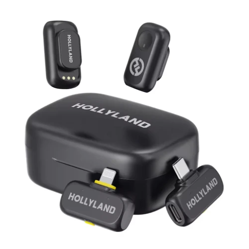 Hollyland Lark A1 Wireless Microphone Combo USB‑C – Dual Clip-On Mic System