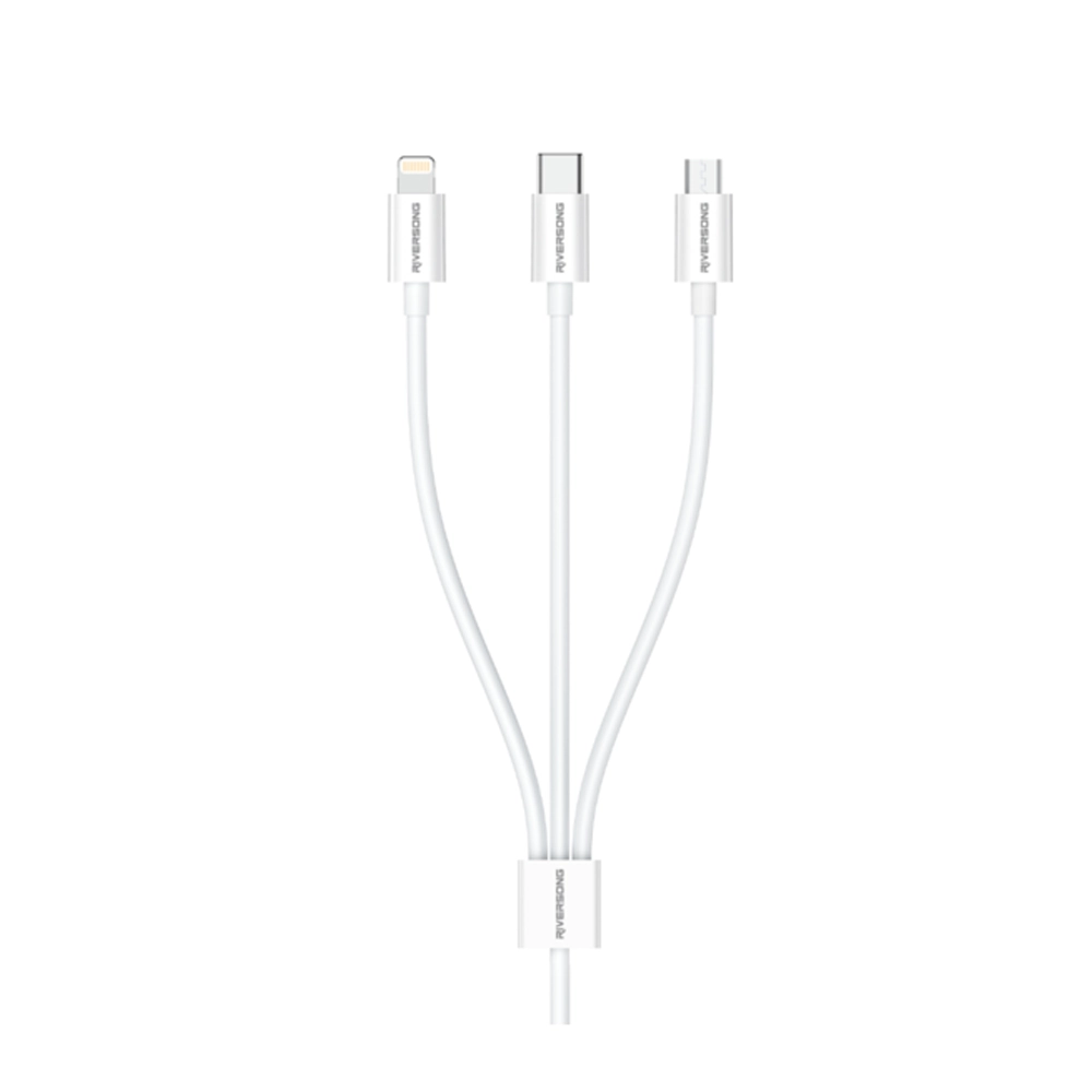 Riversong Lotus 08 C72 3in1 USB Cable - Micro & USB-C, 1.5M