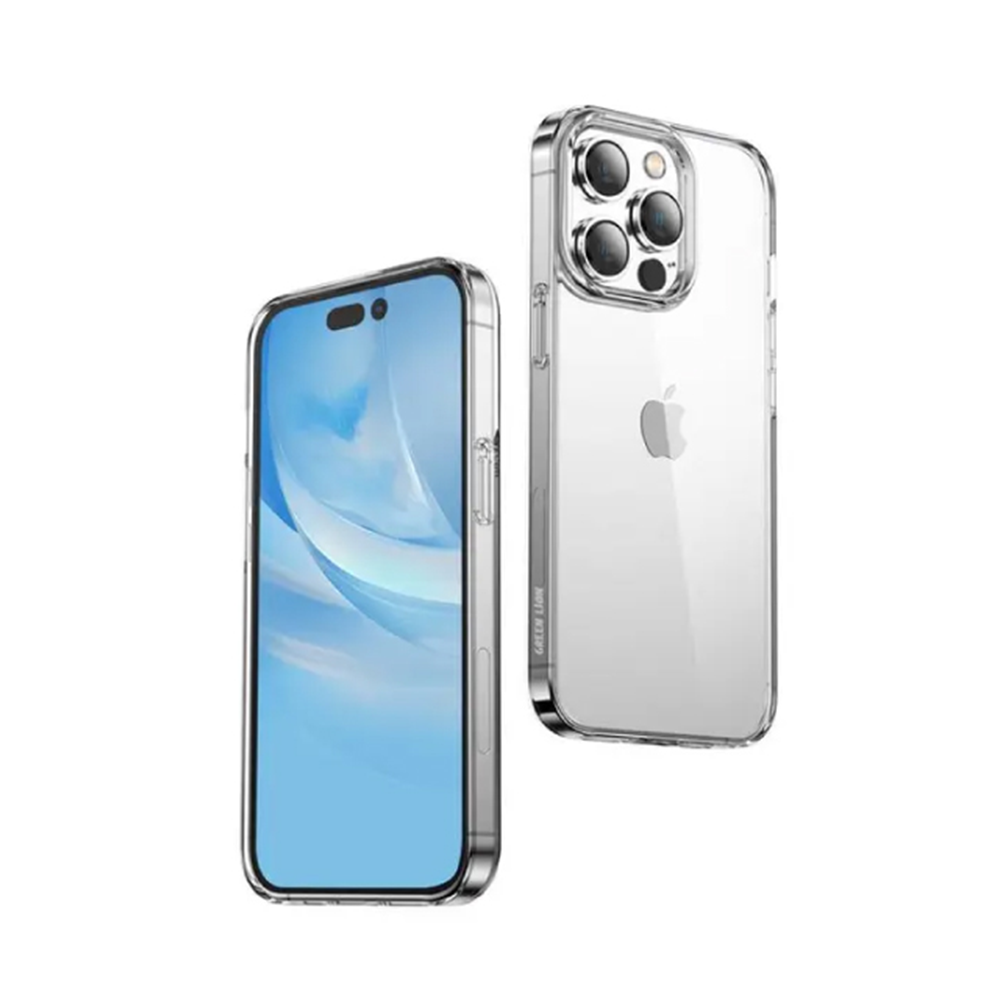 Green Lion 360° Anti-Shock Magnetic Case for iPhone 12/13/14 Plus - Clear