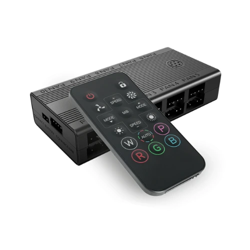 Mars Gaming MFHUB Control Hub | 10x PWM Fan Control + 10x ARGB Support, Remote Control, Fan Speed Management
