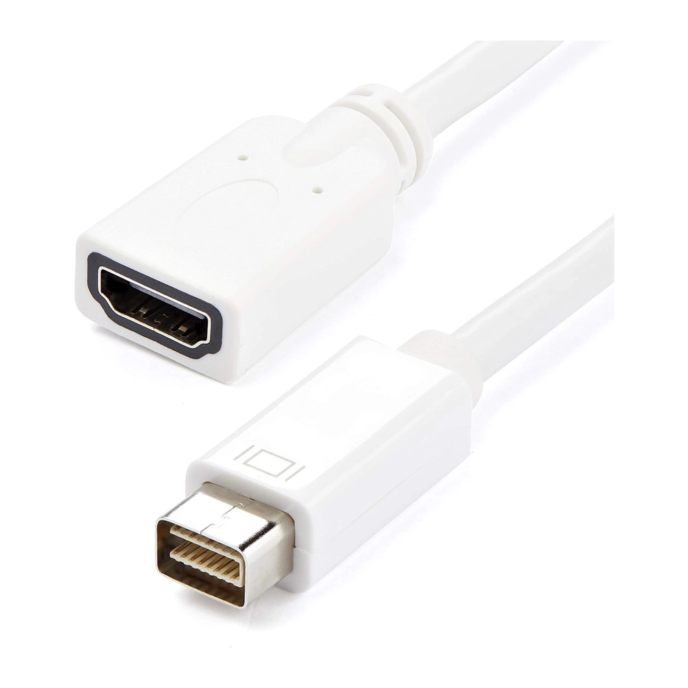 Cablecreation Mini-DVI to HDMI Adapter Cable - Mini DVI, 6 Feet, White