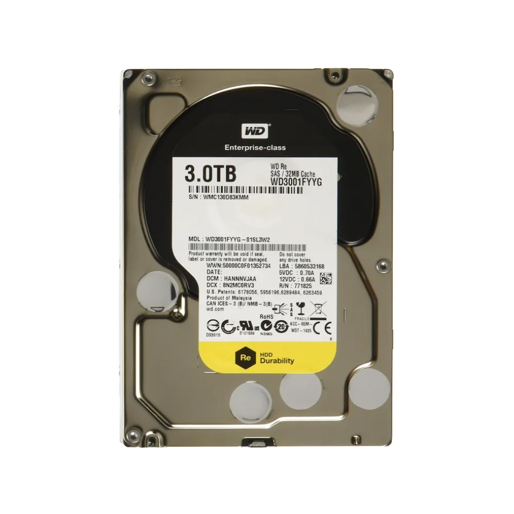 WD Re 3TB Enterprise SAS HDD 3.5"